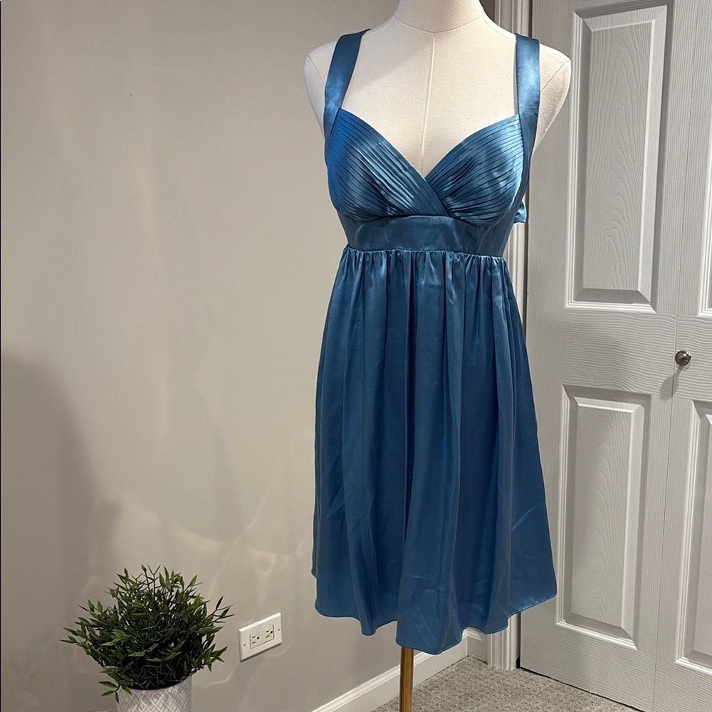 Walter Blue Satin Dress